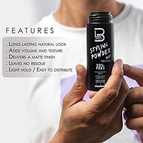 Side view of L3 Level 3 hair powder packaging