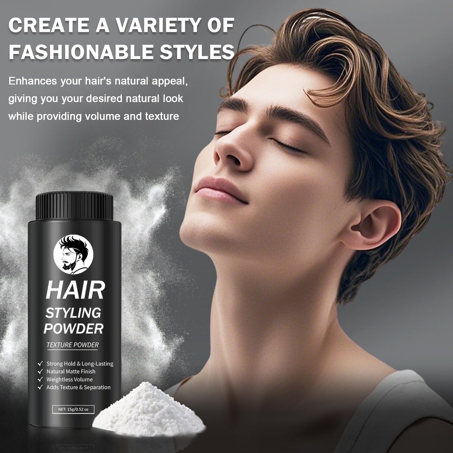 Back view of Damusi hair product packaging with details