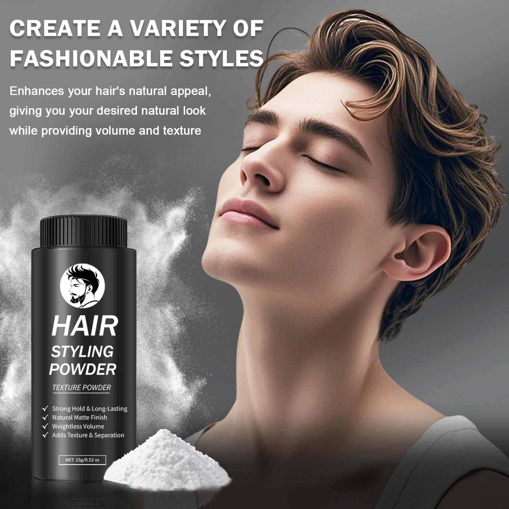 Back view of Damusi hair product packaging with details