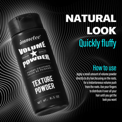 Professional hair texture styling dust close up