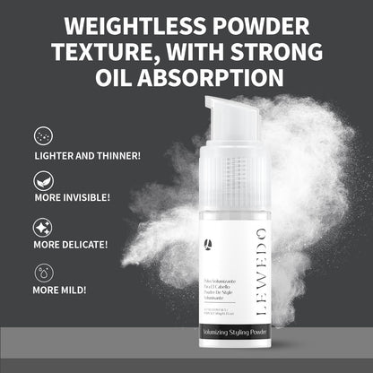Lewedo styling powder matte finish hair texture sample