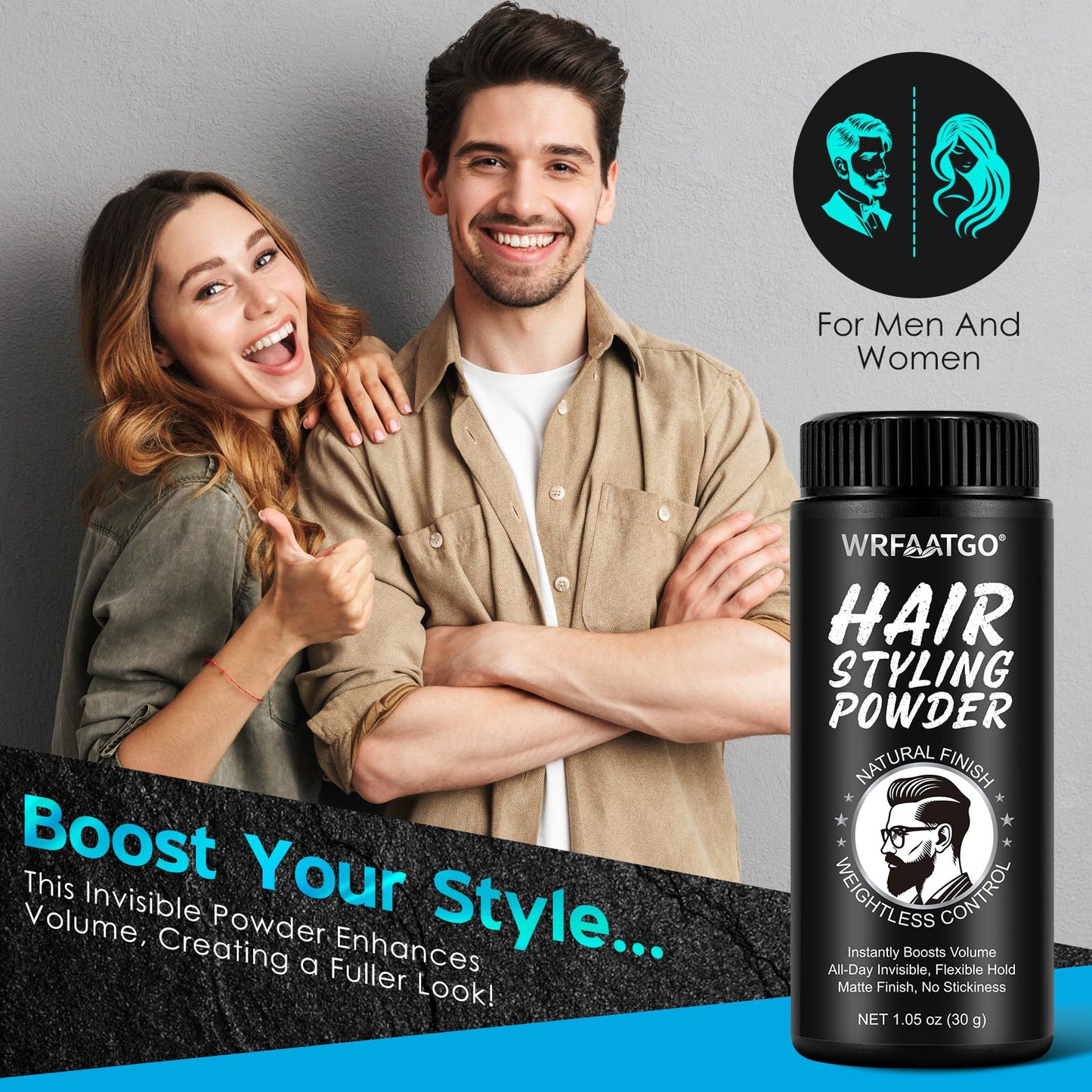 Liiutry imported matte finish hair powder on a clean background