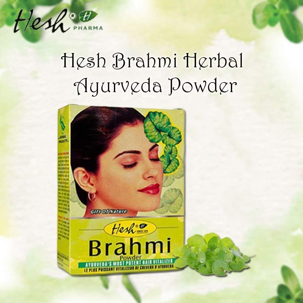 Hesh Brahmi Powder herbal hair vitalizer packaging
