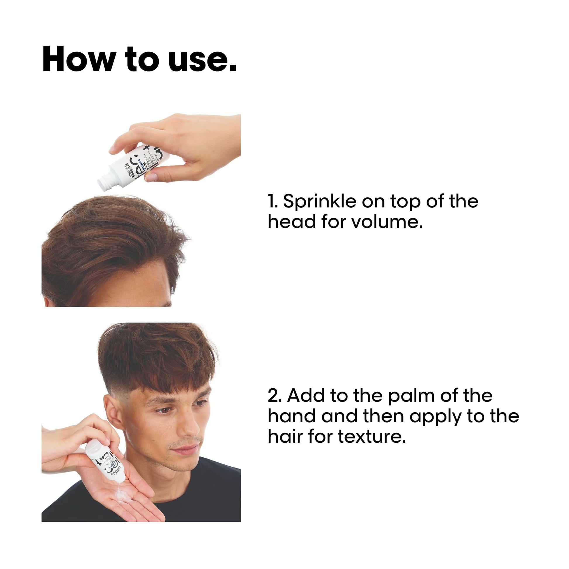 L'Oréal Professionnel Volume Dust powder texture visualization