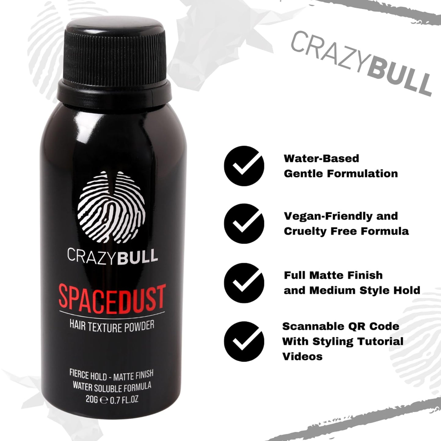 Crazy Bull texture powder matte finish result for men