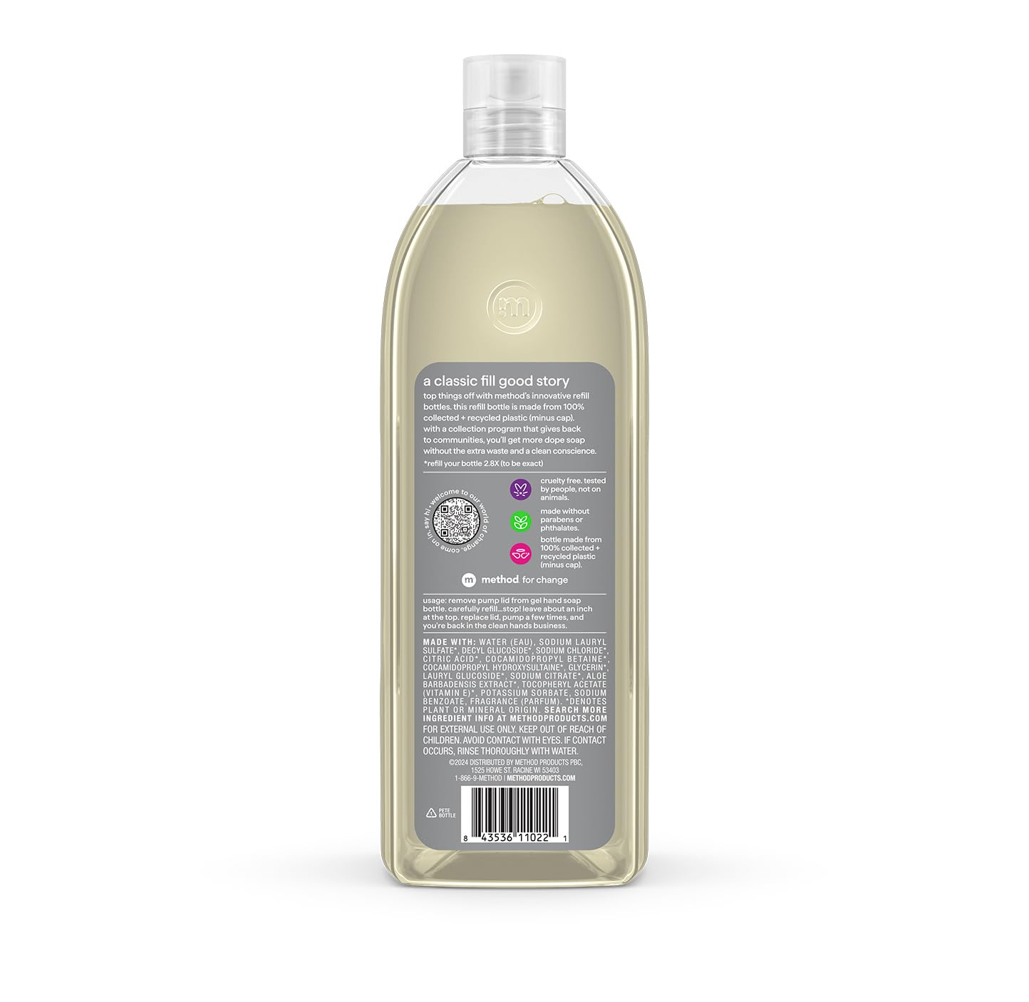 Method Gel Hand Soap Refill 34 Fluid Ounces packaging