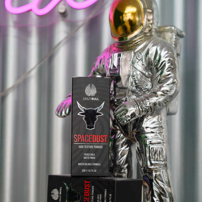 Crazy Bull vegan friendly hair styling powder label details