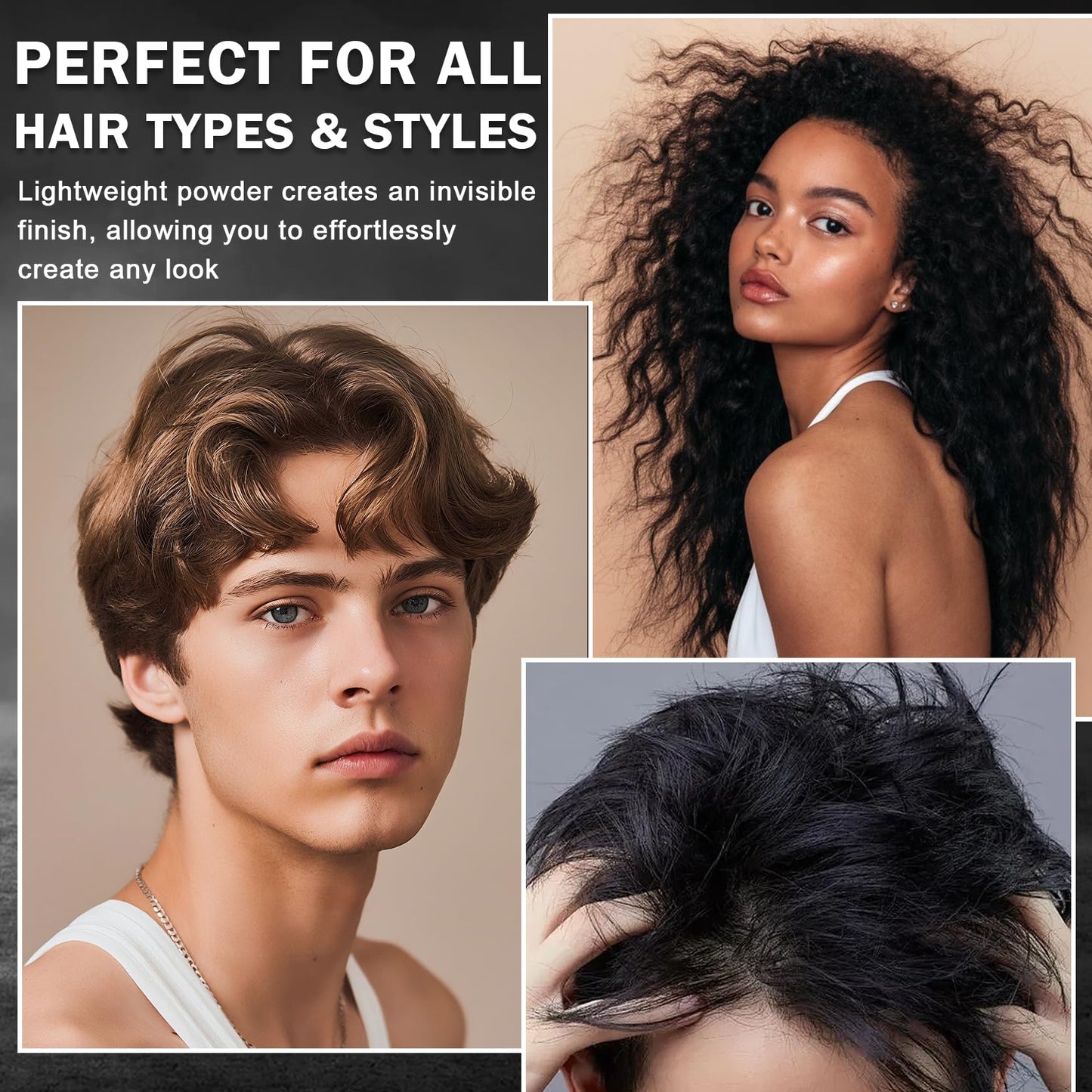 Top view of Lzxlukgir lightweight hair texture powder packaging