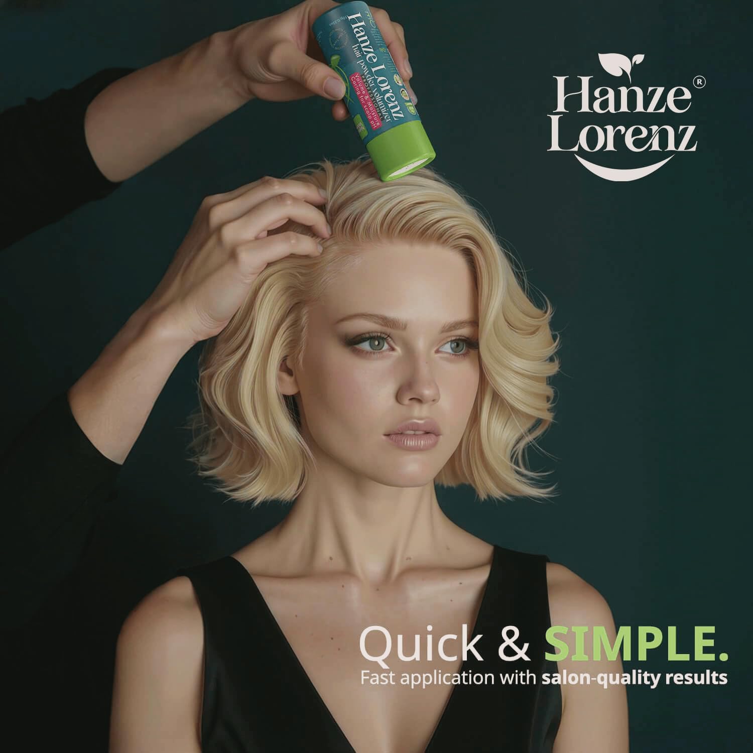 Close up of Hanze Lorenz USA imported hair texture powder