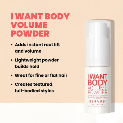 Eleven Australia volumizing hair powder bottle with pump applicator