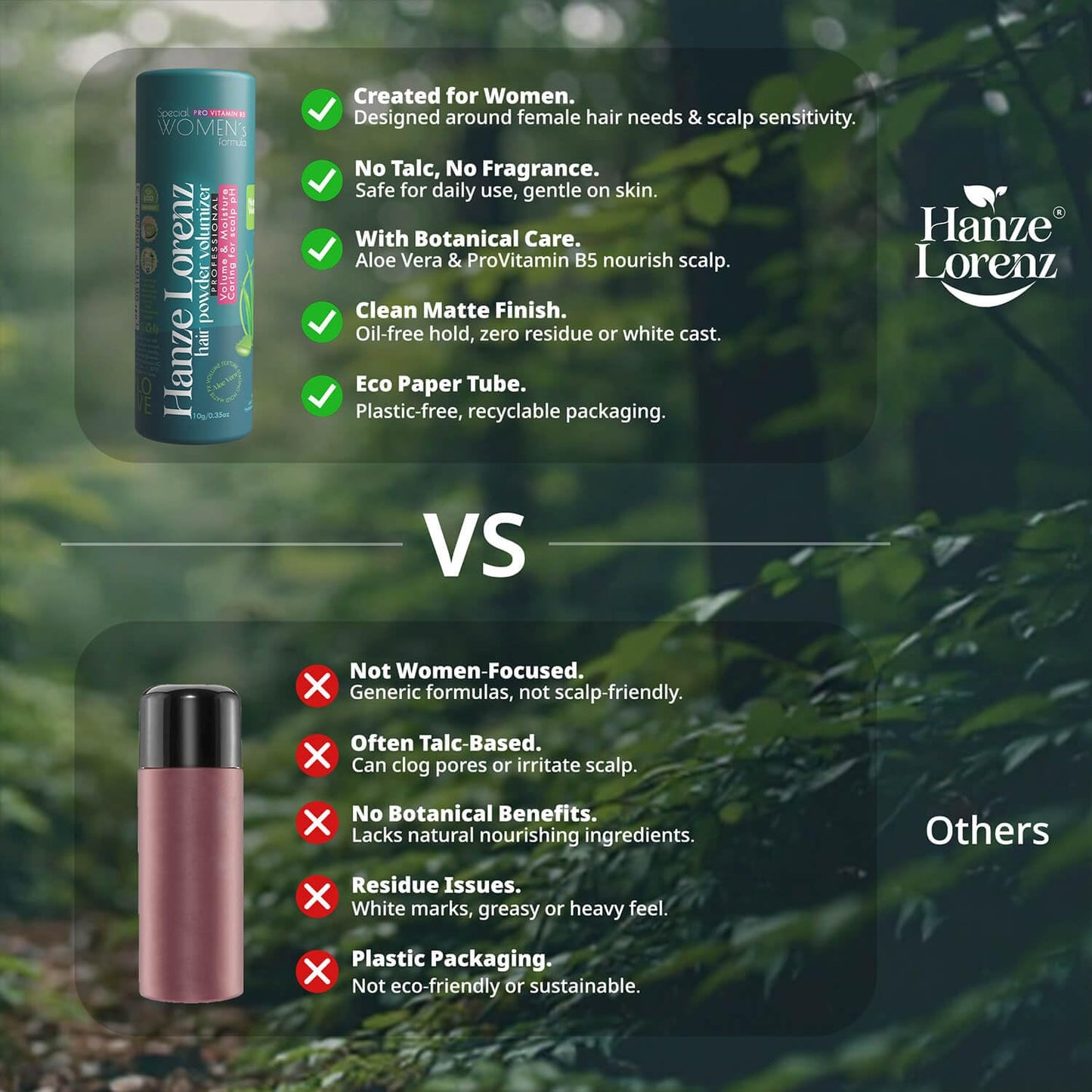 Applying Hanze Lorenz root lifting powder to scalp