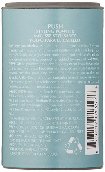 Surface Hair Push Styling Powder matte finish hair styling application