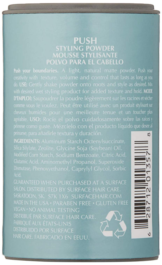 Surface Hair Push Styling Powder matte finish hair styling application