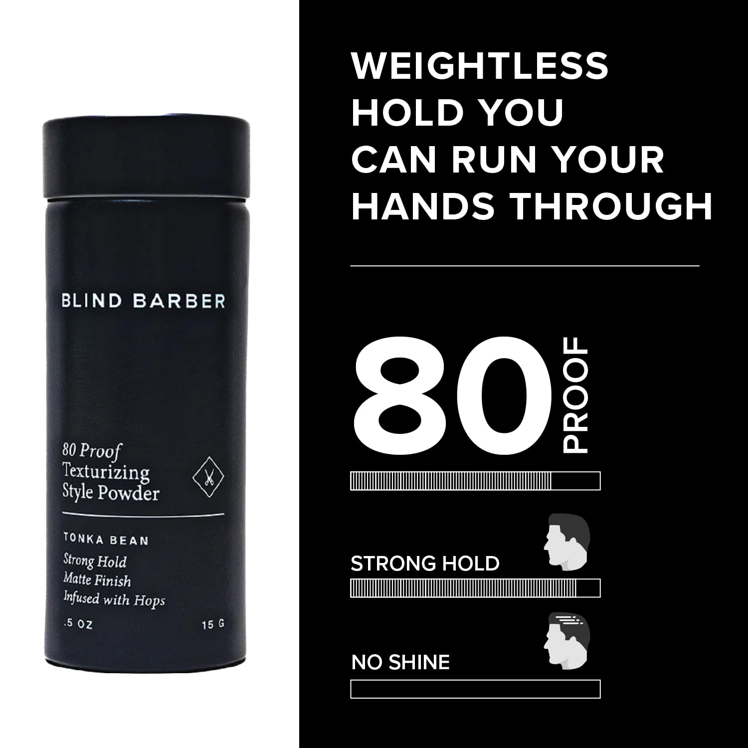 Blind Barber 80 Proof styling powder application demonstration