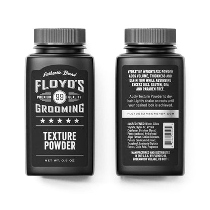 Floyd's 99 hair powder bottle on clean background
