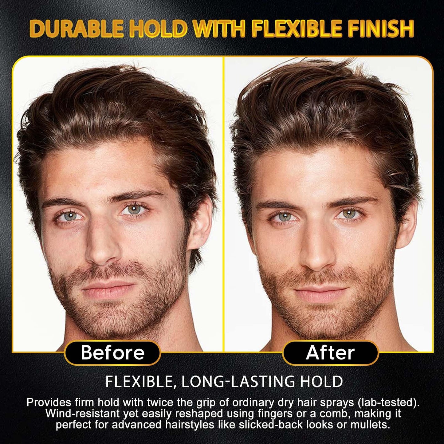 Natural matte hairstyle achieved with nifeishi powder