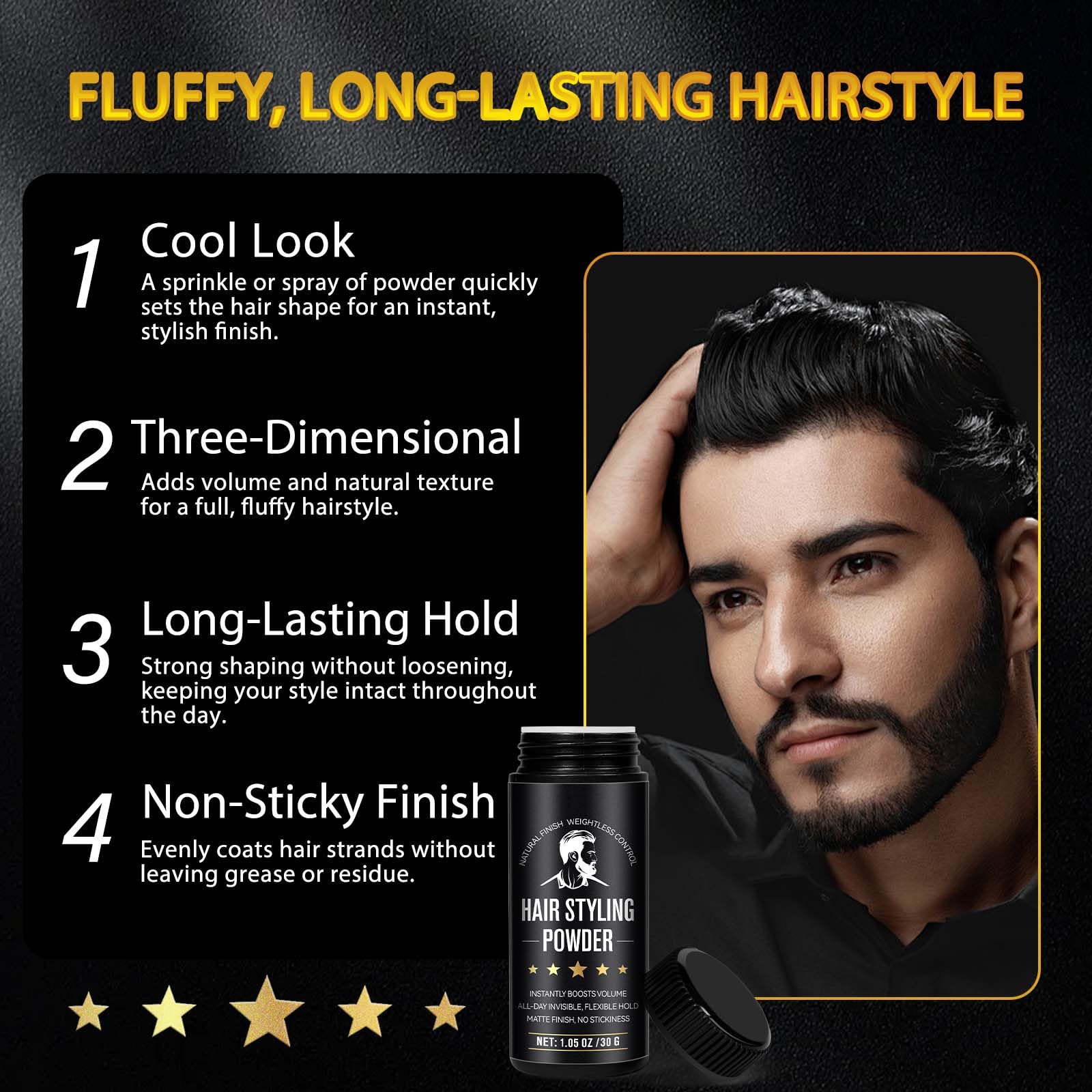 Instructions for using nifeishi hair styling powder