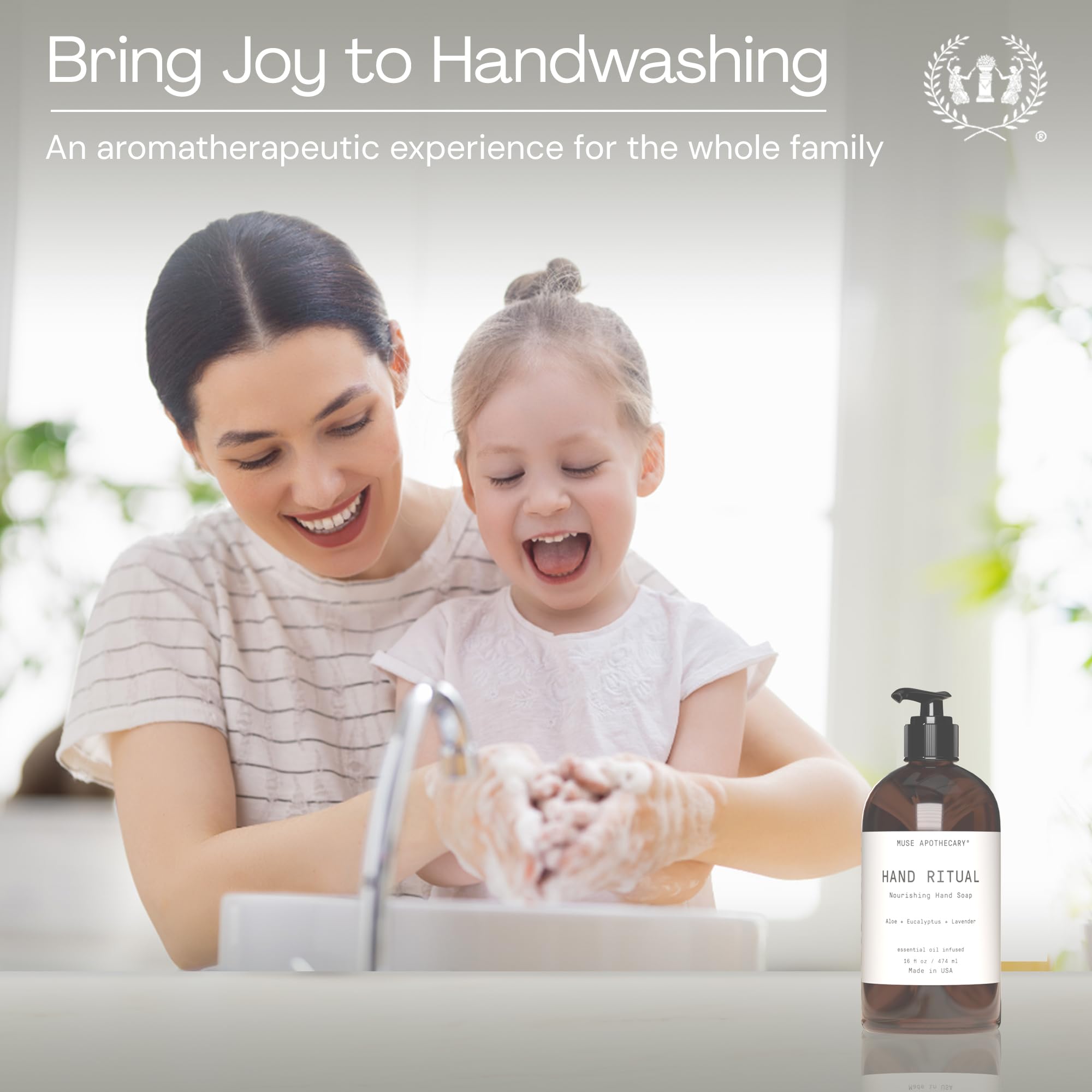 Premium sixteen ounce twin pack of plant based nourishing liquid soap