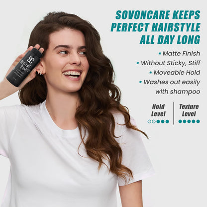 Sovoncare hair texture powder 30 gram bottle application