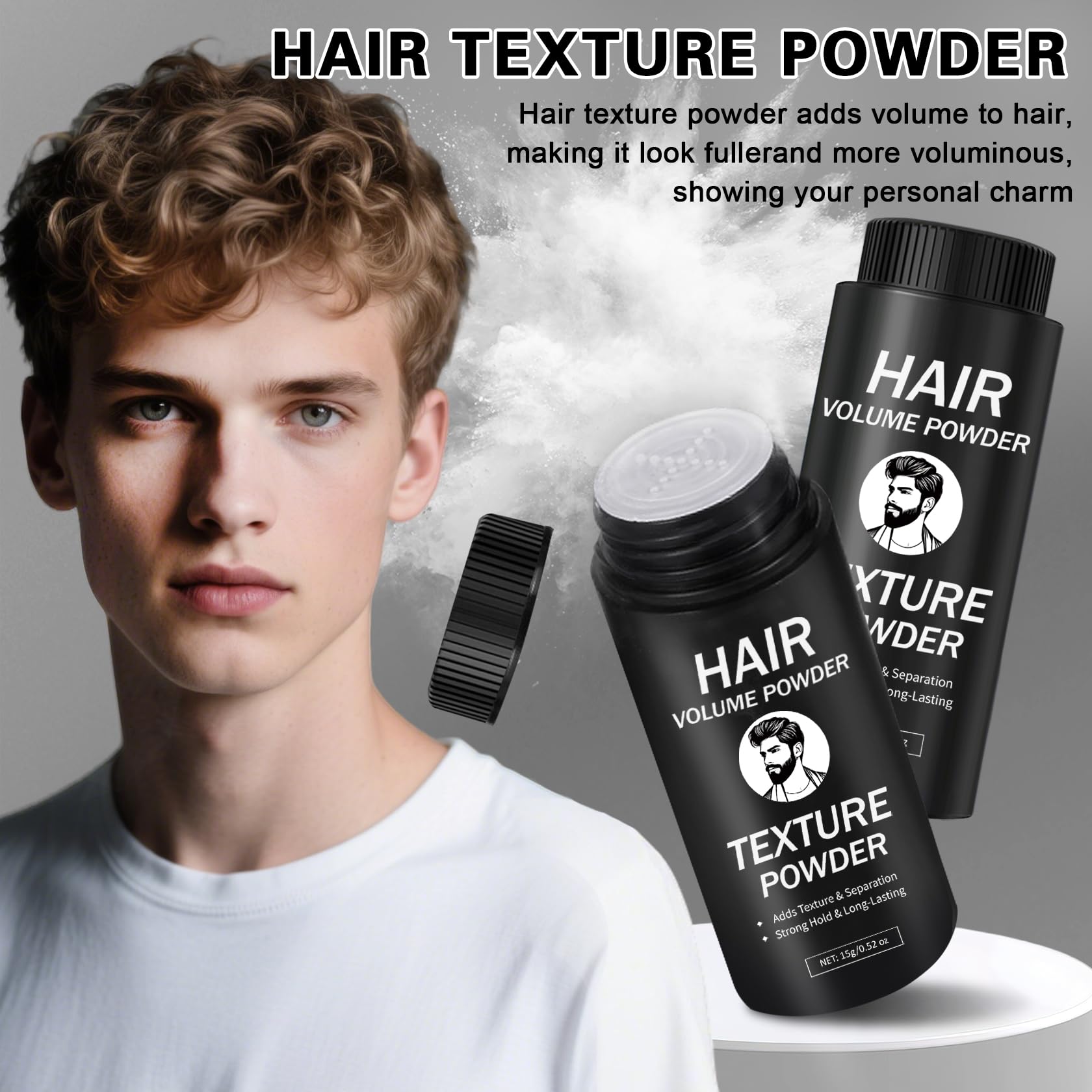 Ionsgako hair volumizing powder bottle packaging