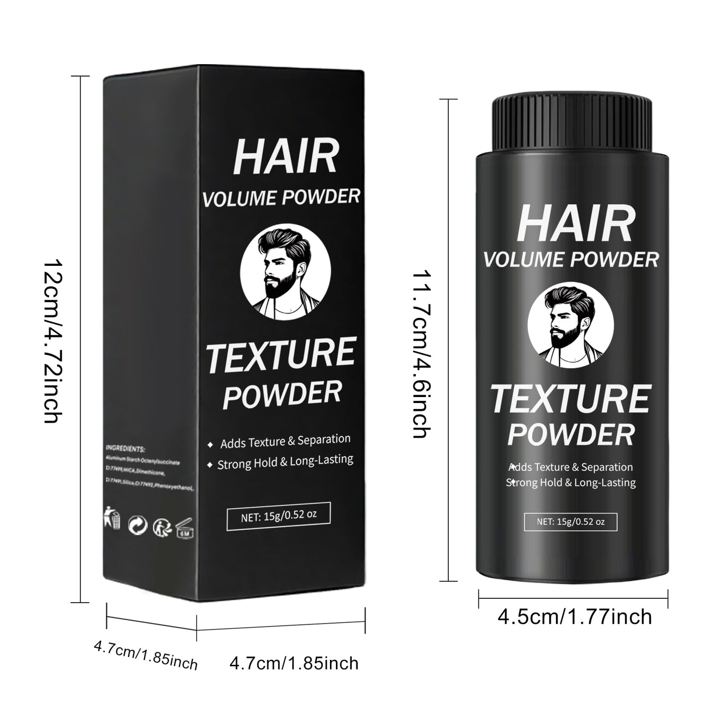 Comparison of hair before and after using Ionsgako powder