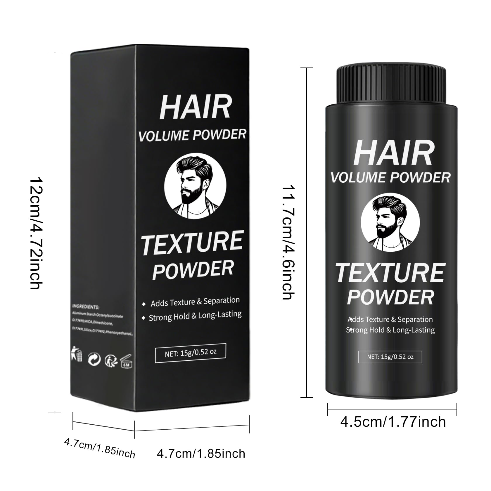 Comparison of hair before and after using Ionsgako powder