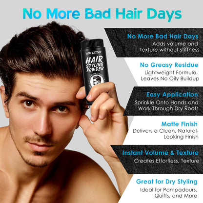 Close up of Vofank hair volumizing texture powder bottle