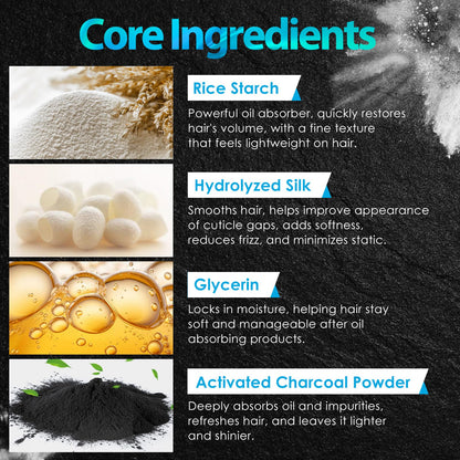 Matte finish hair styling powder for natural look