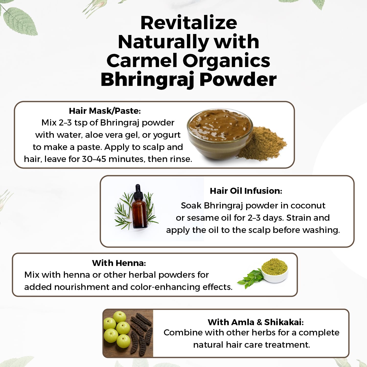 Texture of natural Bhringraj powder for hair mask