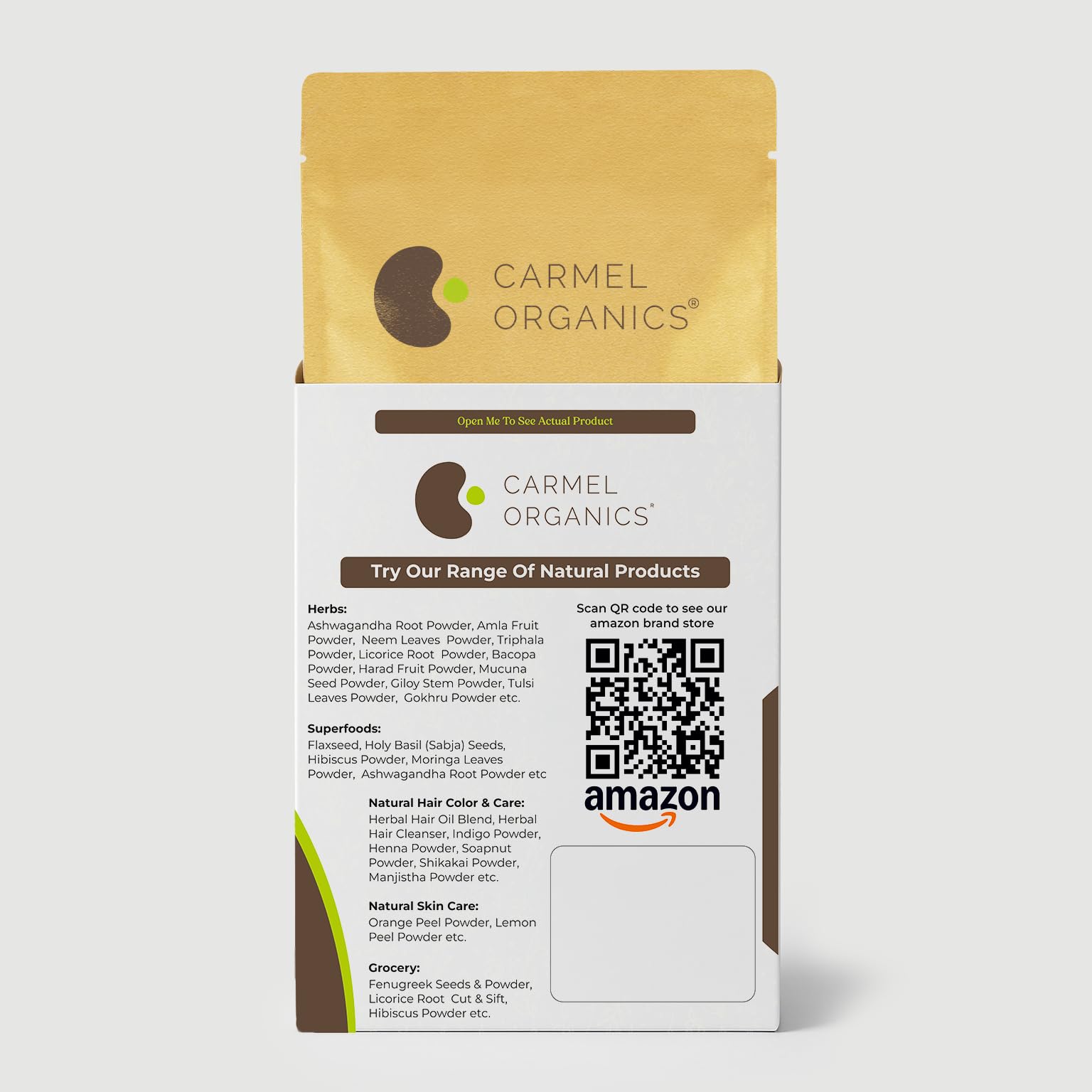 Carmel Organics Bhringraj herbal powder for hair strength