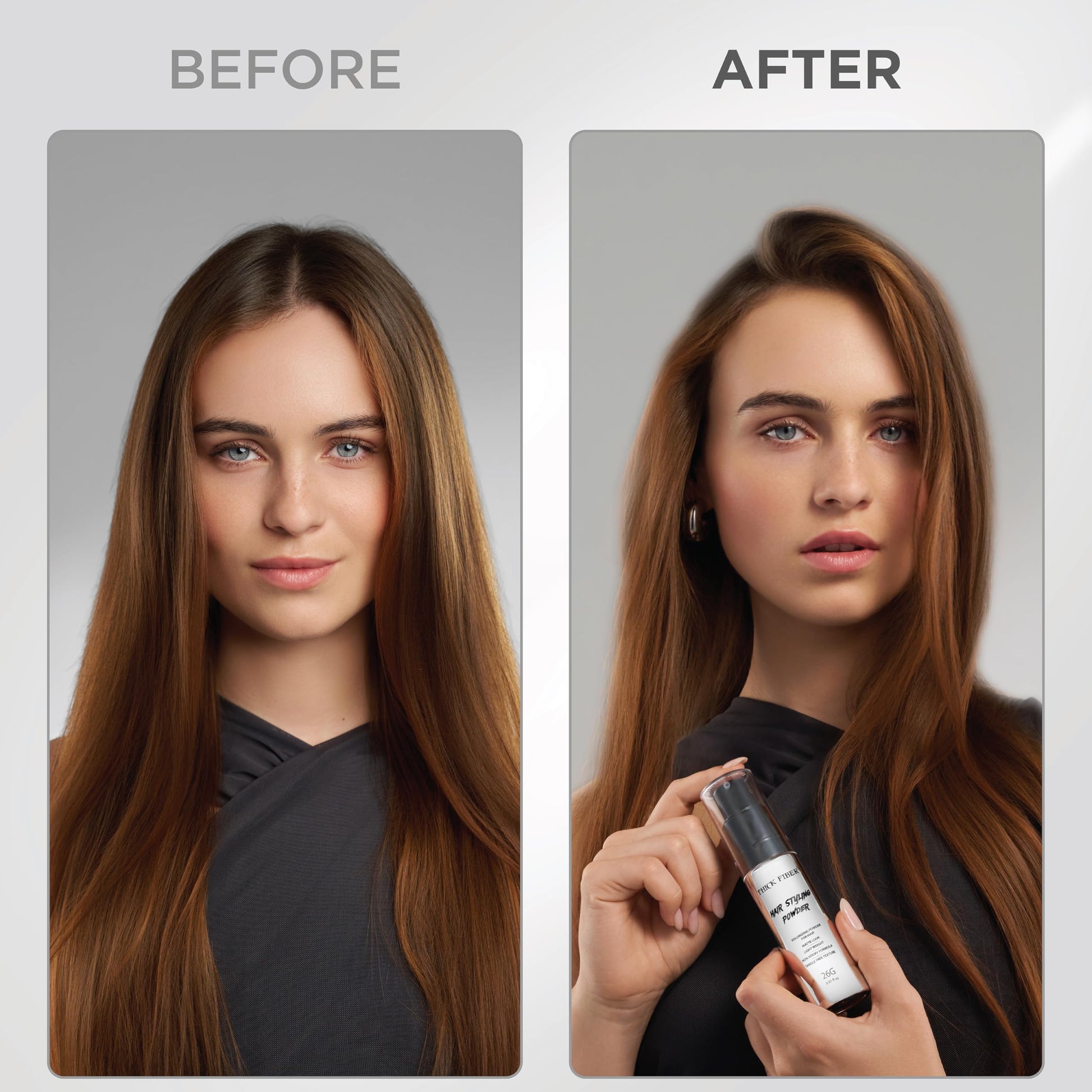 Thick Fiber clay based volumizing powder texture