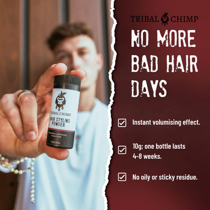 Tribal Chimp styling powder matte finish texture demonstration