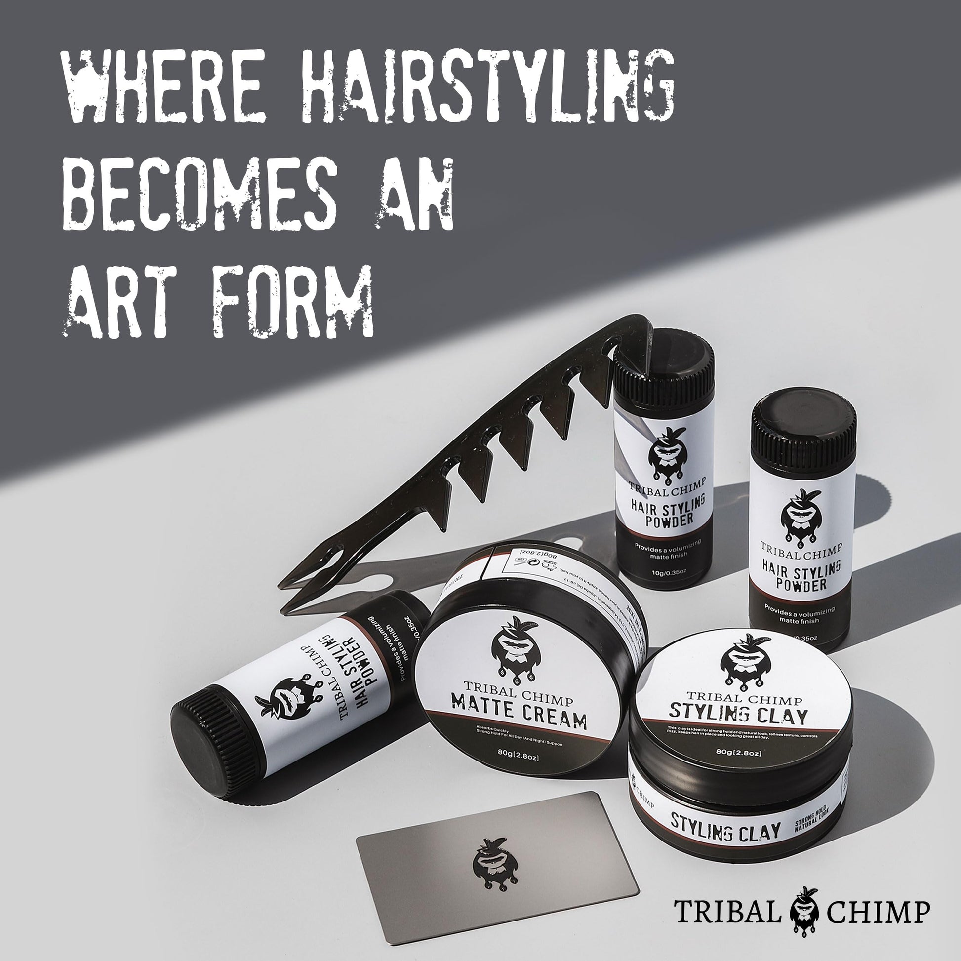Professional hair styling with Tribal Chimp texture powder