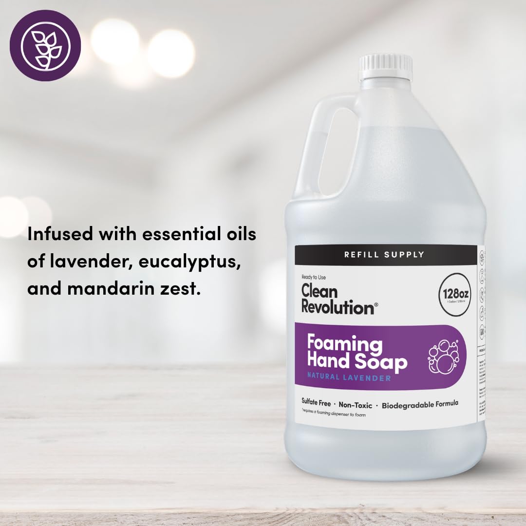 Clean Revolution natural lavender hand wash liquid bulk supply jug