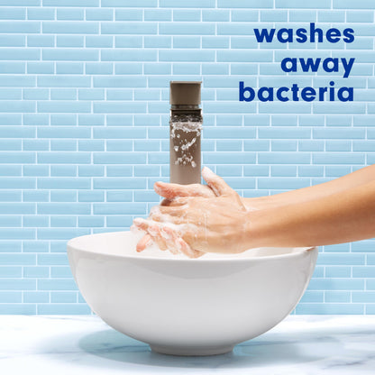 Paraben free and phthalate free Softsoap liquid soap highlighting the skin friendly formula