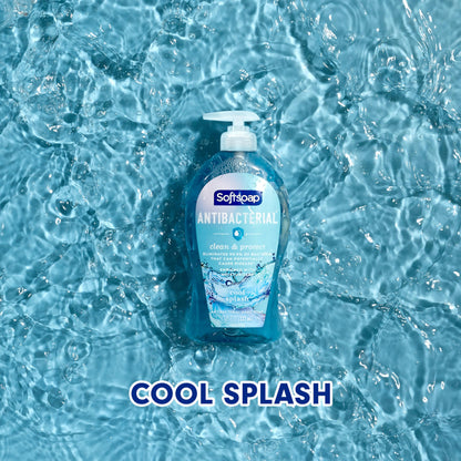 Softsoap Cool Splash handwash bundle displaying official product information and liquid color