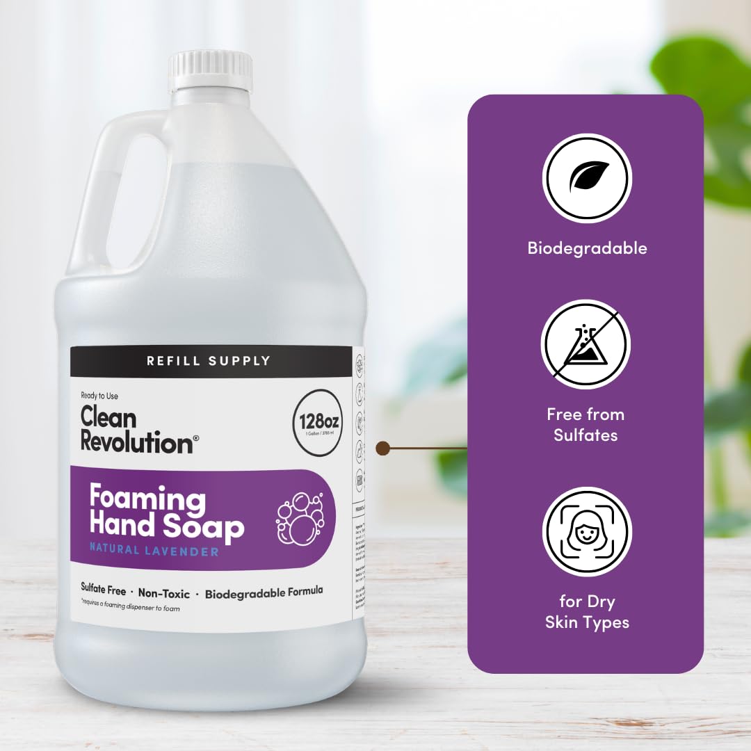 Non toxic plant based moisturizing hand soap formula side view