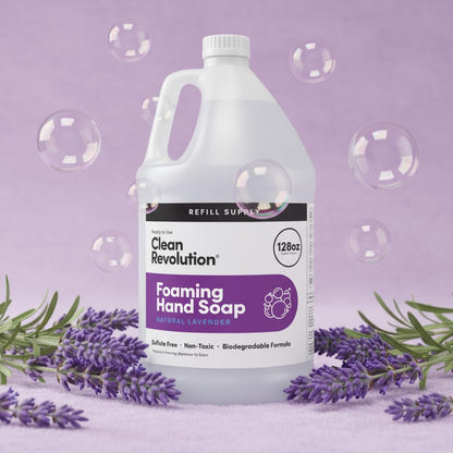 USA imported lavender fragrance liquid soap refill back label details
