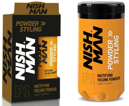 Nishman hair styling powder texture and matte finish demonstration