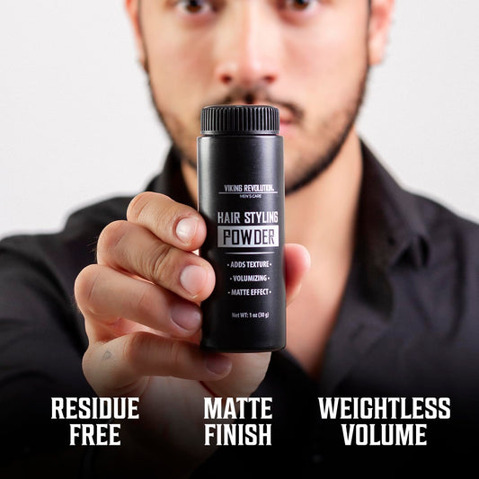 Viking Revolution matte finish hair powder packaging