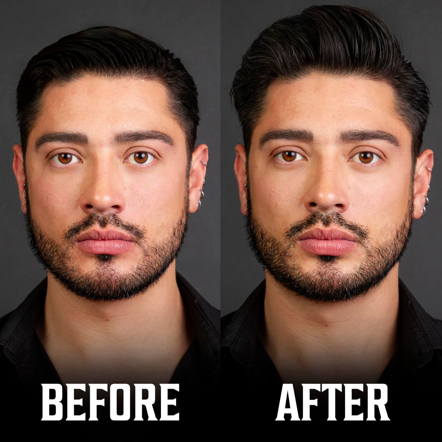Man styling hair with Viking Revolution texture powder
