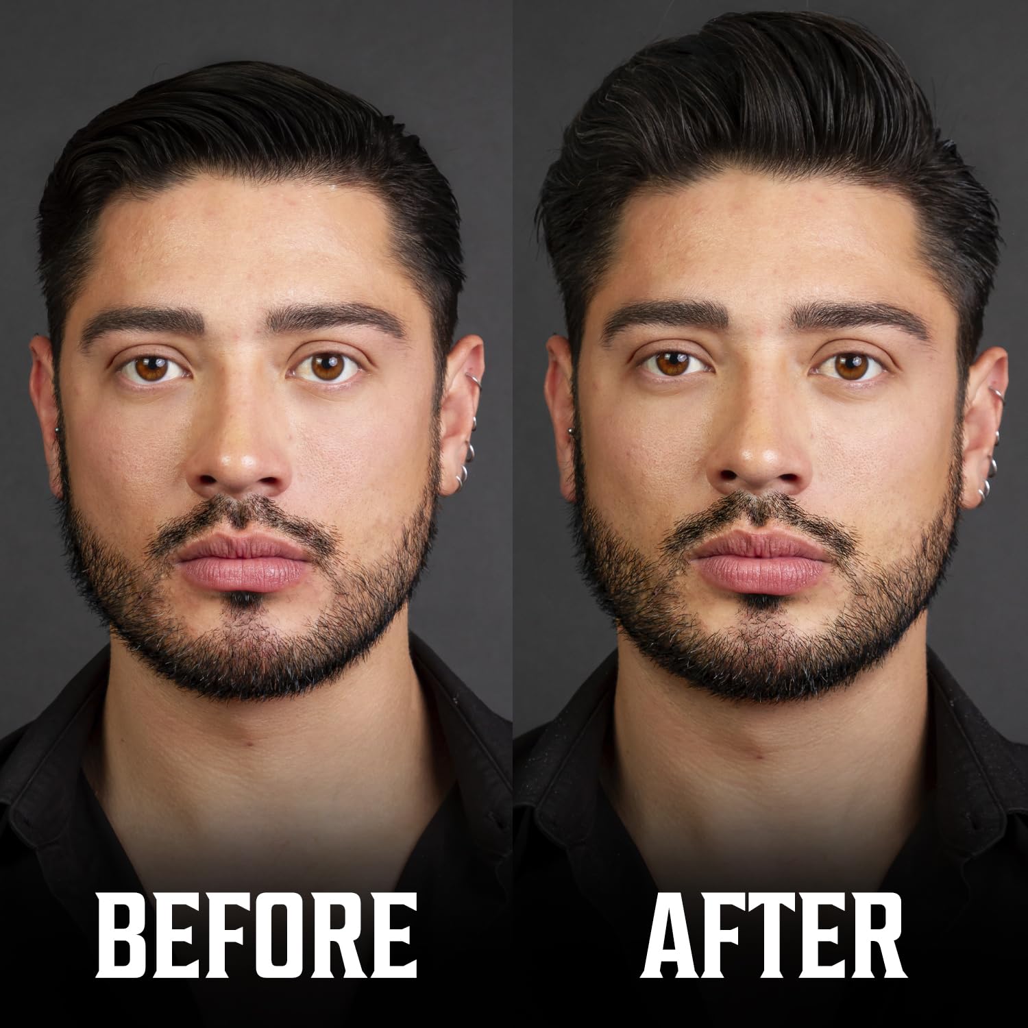 Man styling hair with Viking Revolution texture powder