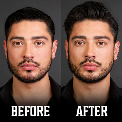 Man styling hair with Viking Revolution texture powder