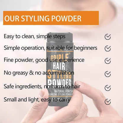 Man using Goiple hair powder for natural volume