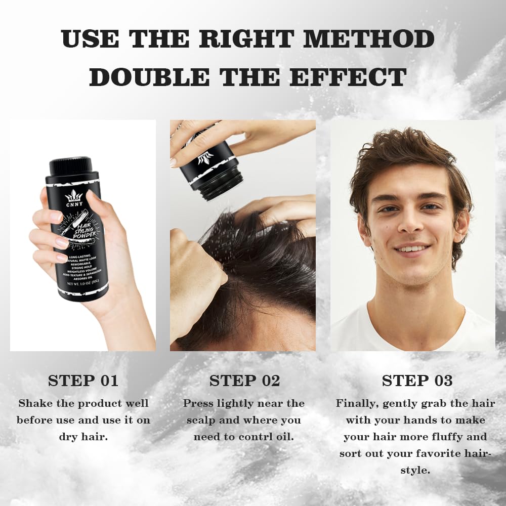 Texture comparison of hair using CNNY volumizing powder