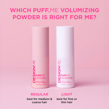 Close up of Design.Me volumizing powder texture