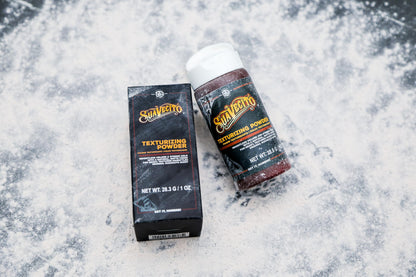 Side view of Suavecito styling powder packaging