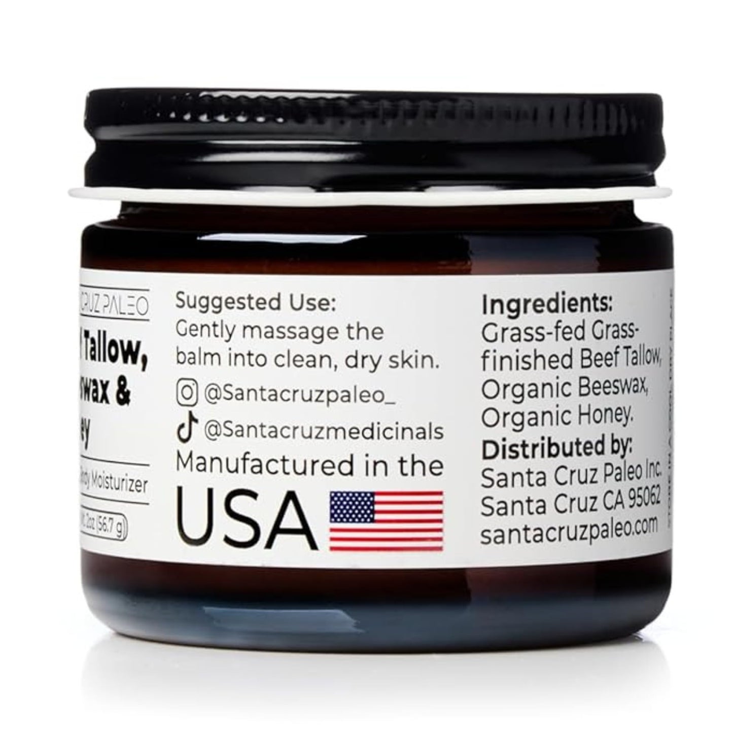 Santa Cruz Paleo skincare ingredients label