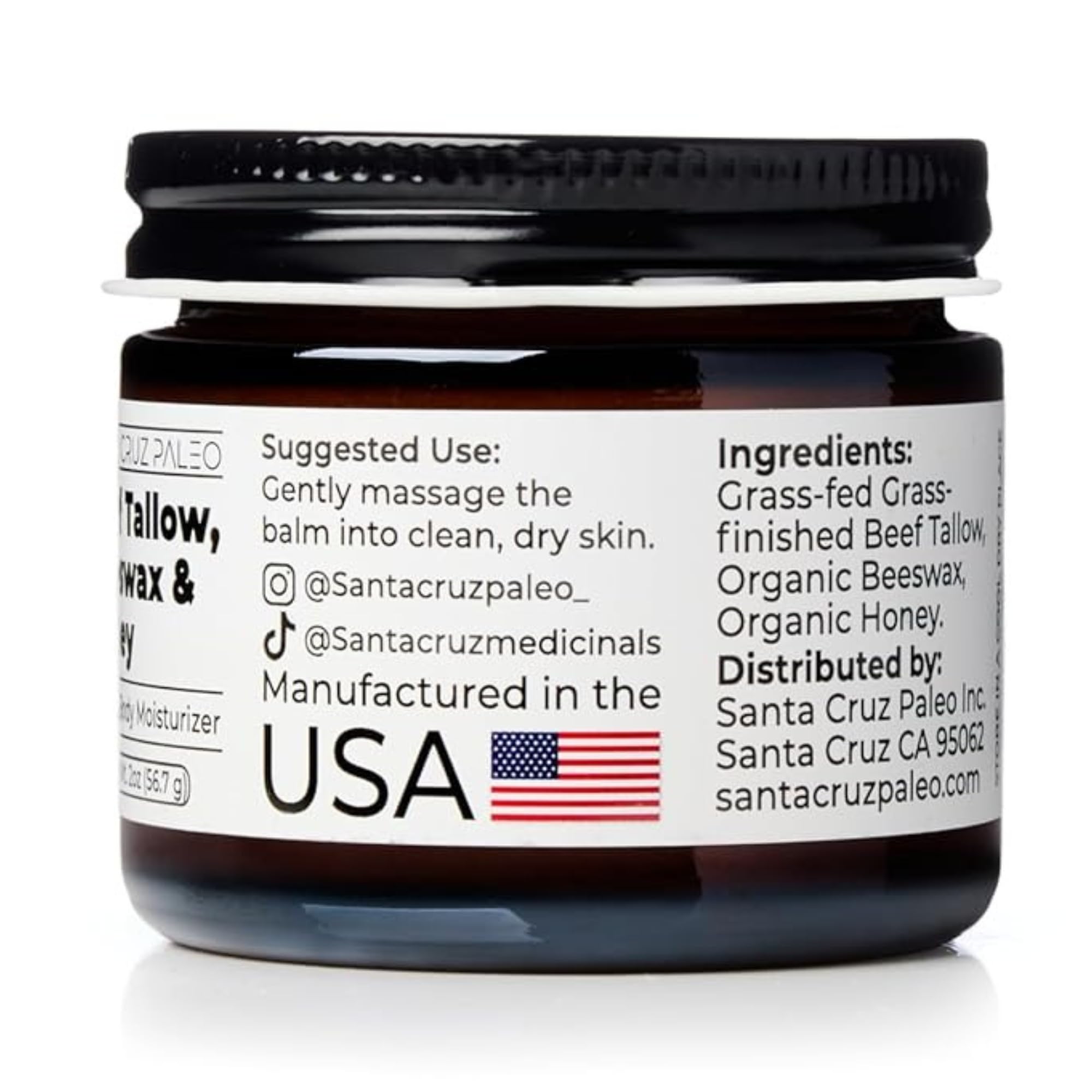 Santa Cruz Paleo skincare ingredients label