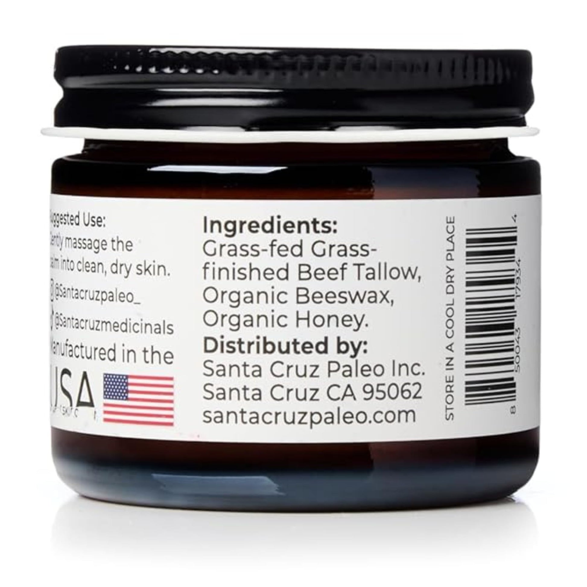 Application of Santa Cruz Paleo beef tallow moisturizer on skin